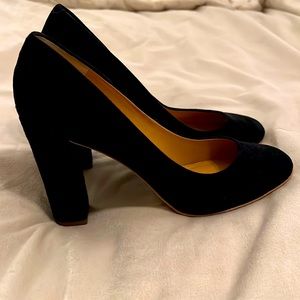 J. Crew Suede Chunky Heel 4” Pumps - Size 9